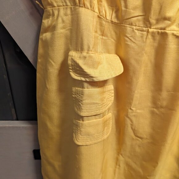 Elaine Terry Vintage Yellow Mini Dress | 1960s | Size S - Picture 3 of 9
